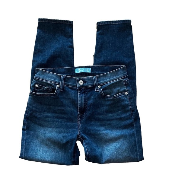 7️⃣ SEVEN FOR ALL MANKIND 🔥 WOMEN’S B(air) Mid-Rise Ankle Skinny Jeans - Sz 27 - Picture 3 of 16